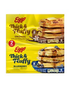 Eggo Thick & Fluffy Waffles Original & Blueberry 2 Units / 330 g / 11.6 oz