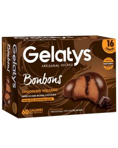 Gelatys Artisanal Dark Belgian Chocolate Bonbon Gelato 16 Units / 18 g / 0.63 oz