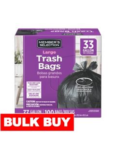 Selection Large Trash Bags 100 Units / 124 L
