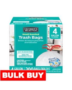 Selection Scented Drawstring Trash Bags 200 Units / 15 L / 4 gal