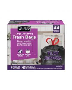 Selection Trash Bags with Drawstring 80 Units / 124.92 L / 33 gal