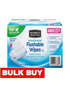 Selection Flushable Wipes 8 Packs / 60 Units
