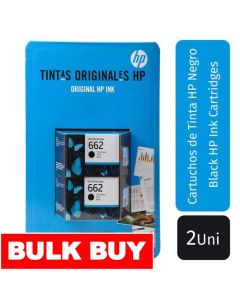 HP 662 Ink Cartridge Black 2 Units