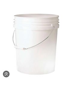 White Construction Buckets